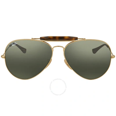 Ray Ban Outdoorsman Green Classic G-15 Aviator Unisex Sunglasses Rb3029 181 62 In Dark / Gold / Green
