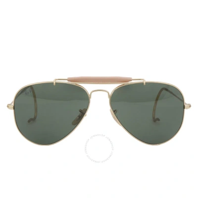 Ray Ban Outdoorsman I G-15 Green Aviator Unisex Sunglasses Rb3030 W3402 58 In Gold