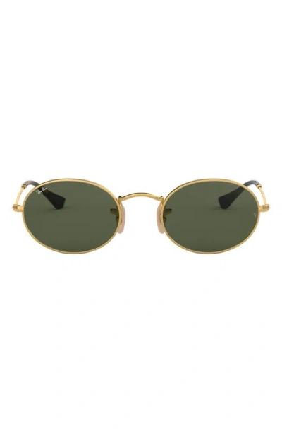 Ray Ban Rb3547 Oval Sunglasses In Gold
