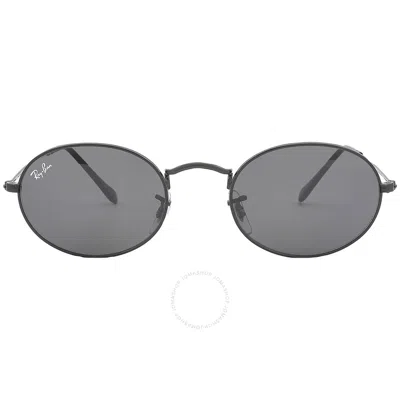 Ray Ban Oval Dark Gray Unisex Sunglasses Rb3547 002/b1 51 In Black / Dark / Gray