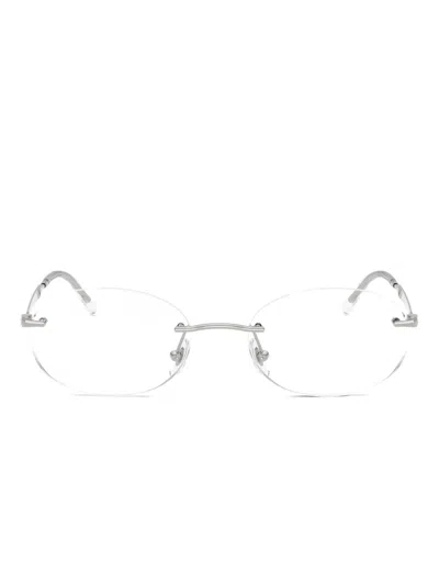 Ray Ban Oval-frame Glasses In Brown