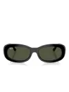 Ray Ban Ray-ban 56mm Oval Sunglasses In Black