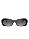 Ray Ban Oval-frame Sunglasses In Black
