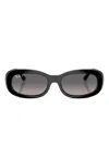 Ray Ban Oval-frame Sunglasses In Black