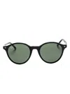 Ray Ban Ray-ban Phantos 53mm Polarized Round Sunglasses In Black