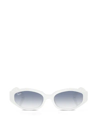 Ray Ban Oval-frame Sunglasses In Blue