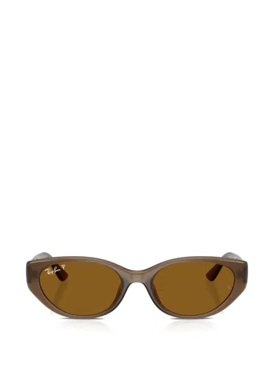 Ray Ban Ray-ban 55mm Polarized Pillow Sunglasses In Brown