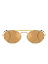 Ray Ban Rb3775m Scuderia Ferrari Collection Sunglasses Legend Gold Frame Brown Lenses 54-20 In Gold