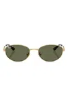 Ray Ban Oval-frame Sunglasses In Green