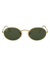 Ray Ban Oval-frame Sunglasses In Gold