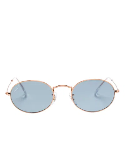 Ray Ban Sonnenbrille Mit Ovalem Gestell In Gold