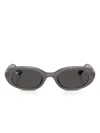Ray Ban Oval-frame Sunglasses In Gray