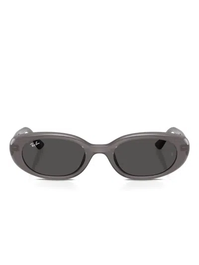 Ray Ban Oval-frame Sunglasses In Gray