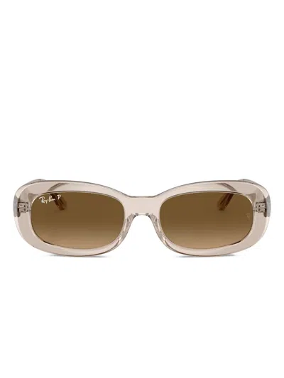 RAY BAN OVAL-FRAME SUNGLASSES