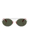 Ray Ban Oval-frame Sunglasses In Green