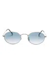 Ray Ban Oval-frame Sunglasses In Silver