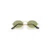 Ray Ban Oval Metal Summer Capsule Sunglasses Arista Gold Frame Green Lenses 51-21 In Arista Gold