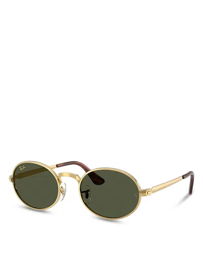 Ray Ban Ray-ban Oval Sunglasses, 54mm In Green