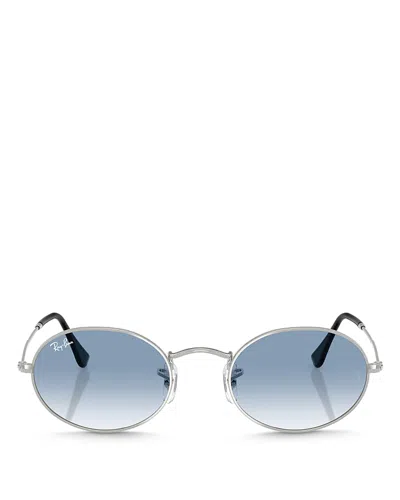 Ray Ban Ray-ban 54mm Gradient Round Sunglasses In Silver
