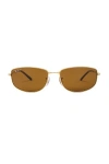 Ray Ban Oval Sunglasses In Brown
