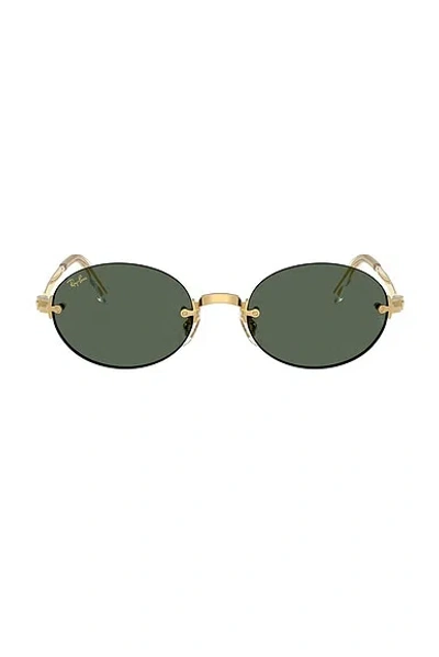 Ray Ban Oval Sunglasses In Green