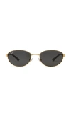 Ray Ban Oval Sunglasses In Gold