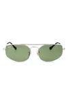 Ray Ban Oval Sunglasses In Silver