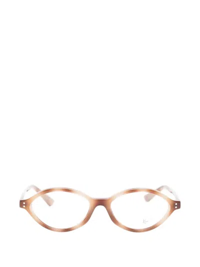 Ray Ban Oval-frame Glasses In Neutral