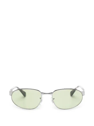 Ray Ban Oval-frame Sunglasses In Silver