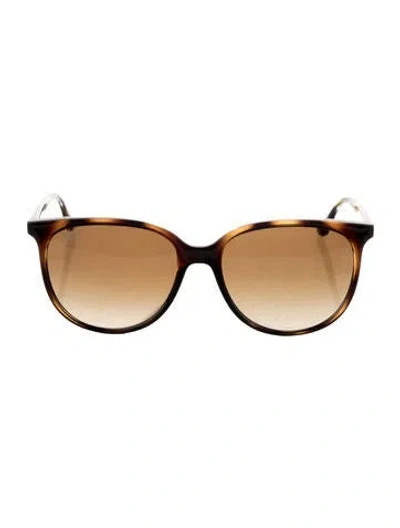 Pre-owned Ray Ban Oversize Gradient Sunglasses In Brown