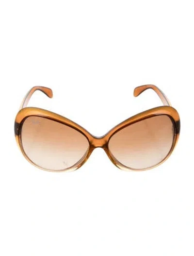 Pre-owned Ray Ban Oversize Gradient Sunglasses In Brown