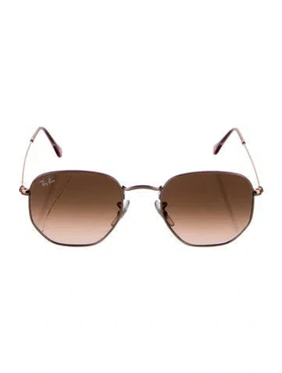 Pre-owned Ray Ban Oversize Gradient Sunglasses In Pink