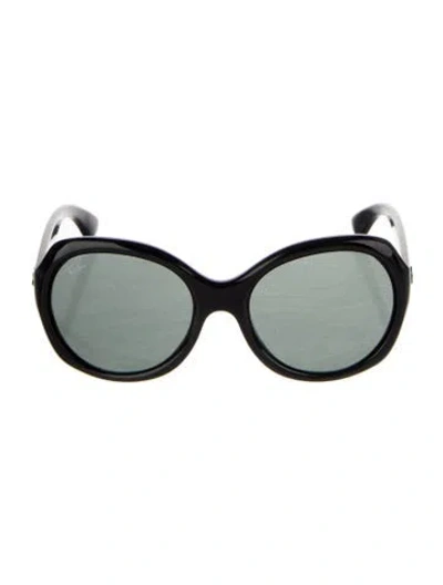 Pre-owned Ray Ban Oversize Tinted Sunglasses In Black