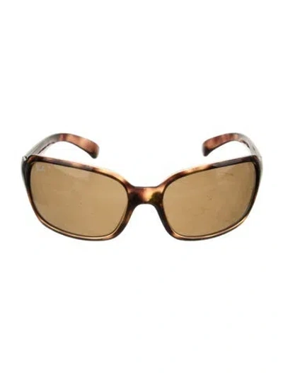 Pre-owned Ray Ban Oversize Tinted Sunglasses In Brown