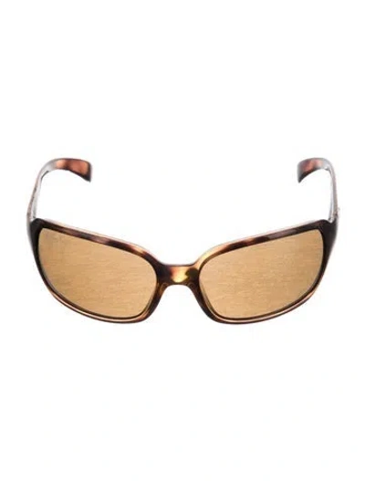Pre-owned Ray Ban Oversize Tinted Sunglasses In Brown