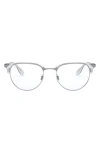 Ray Ban Phantos 51mm Optical Glasses In Silver