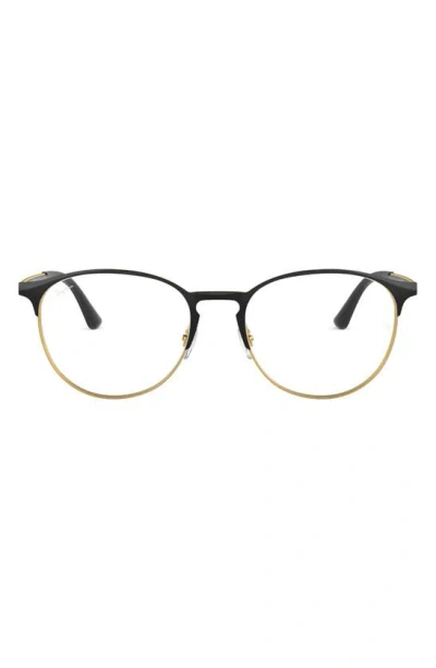 Ray Ban Phantos 53mm Optical Glasses In Gold Black