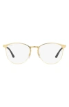 Ray Ban Phantos 53mm Optical Glasses In Light Gold