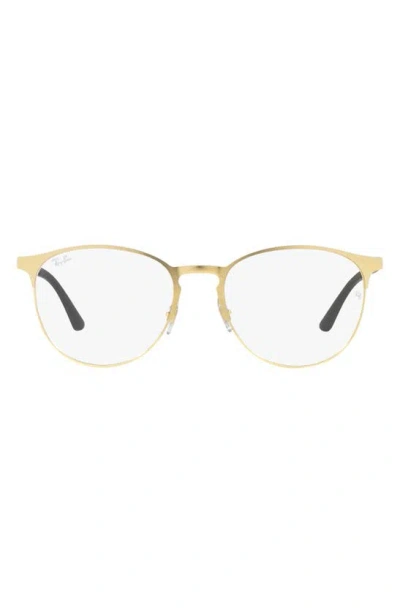 Ray Ban Phantos 53mm Optical Glasses In Light Gold