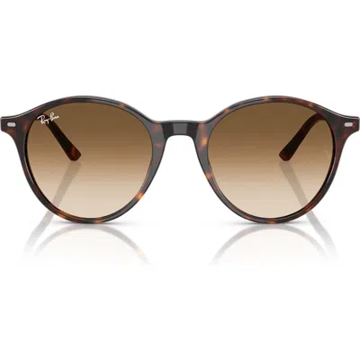 Ray Ban Ray-ban Phantos 53mm Round Gradient Sunglasses In Havana