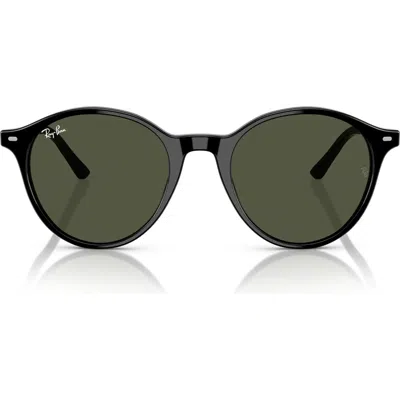 Ray Ban Ray-ban Phantos 53mm Round Sunglasses In Black
