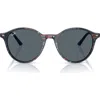 Ray Ban Ray-ban Phantos 53mm Round Sunglasses In Blue
