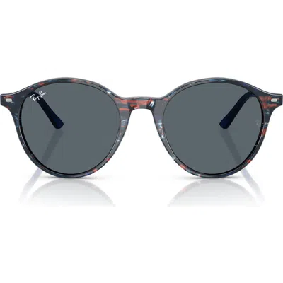 Ray Ban Ray-ban Phantos 53mm Round Sunglasses In Blue