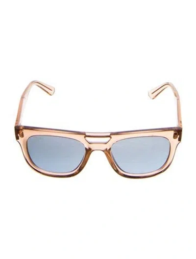 Pre-owned Ray Ban Phil Bio-based Wayfarer Sunglasses In Clear/orange
