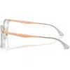 Ray Ban Ray-ban Pillow 54mm Square Optical Glasses In Transparent Grey