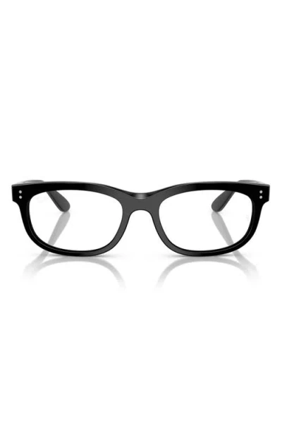 Ray Ban Ray-ban Pillow 56mm Oval Optical Glasses In Black