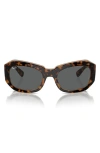 Ray Ban Pillow Beate 56mm Wrap Sunglasses In Havana