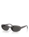 Ray Ban Oval-frame Sunglasses In Gray
