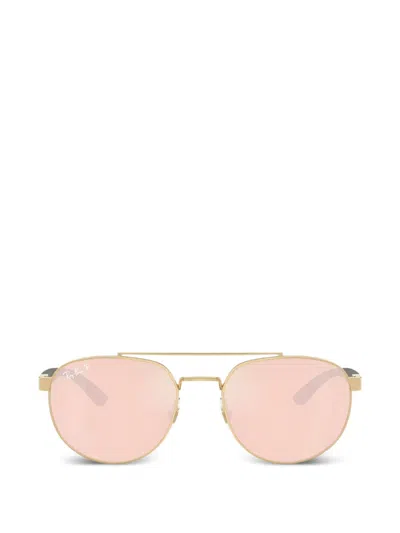 Ray Ban Pilot-frame Double-bridge Sunglasses In Green