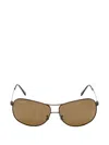 Ray Ban Pilot-frame Sunglasses In Brown